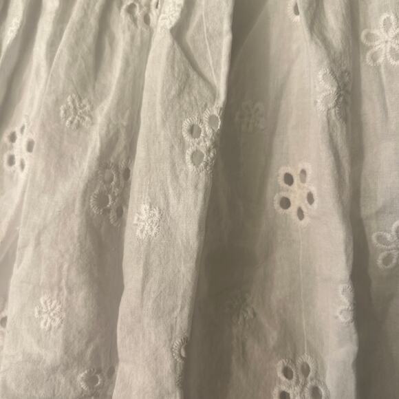 Passport White Eyelet Embroidered Cotton Mini Skirt Women’s Size L - Picture 3 of 5